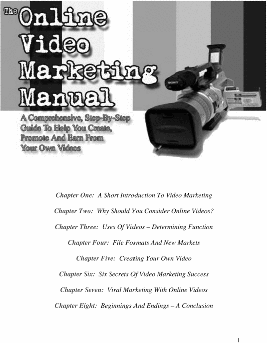 Product picture Online Video Marketing Manual
